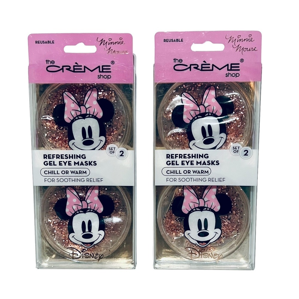 2 The Creme Shop Minnie Mouse Refreshing Reusable Gel Eye Masks Chill or Warm